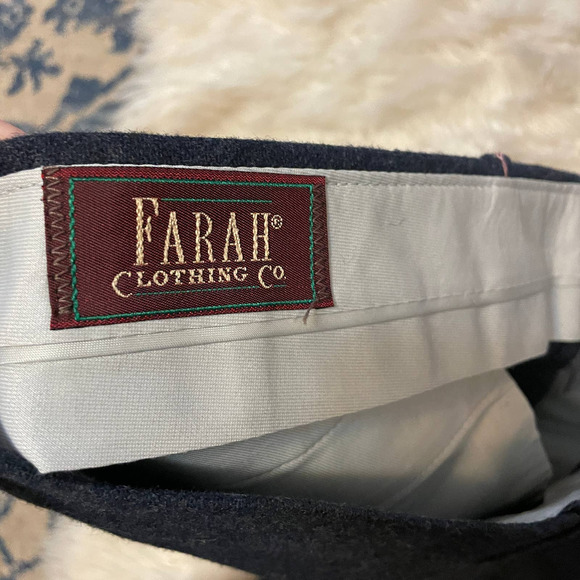 Vintage Farah Wool Blend Men's Dress Pants Trousers Dark Blue Size 38 x 32 NWT - Picture 8 of 8